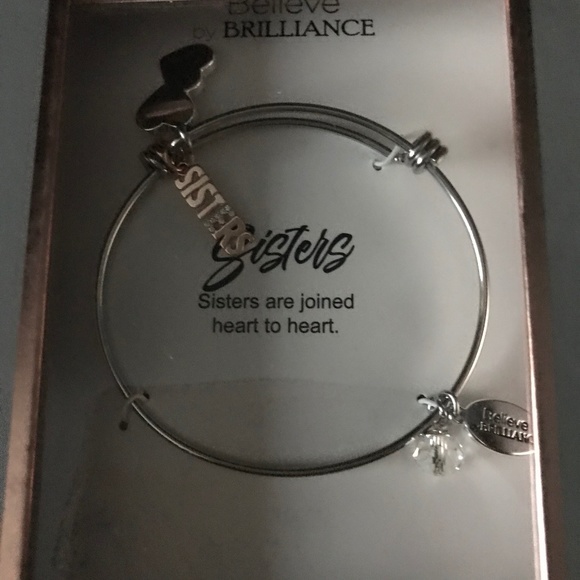 Believe by Brilliance Women’s Silver-tone Adjustable Bangle Bracelet - Picture 12 of 15